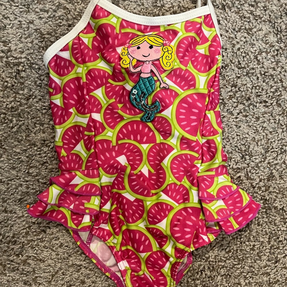 Penelope Mack Pink and Green Mermaid One Piece